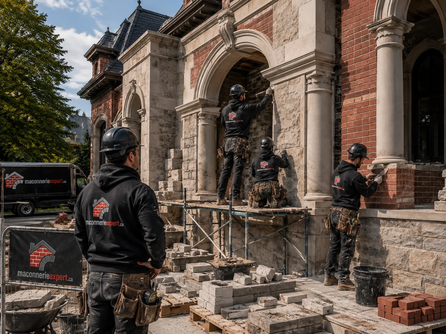 Restauration d'un ouvrage de maçonnerie patrimonial